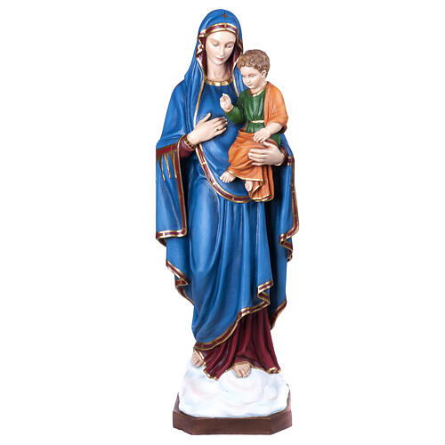 Virgin of the consolation statue, 130 cm in painted reconstitute 1