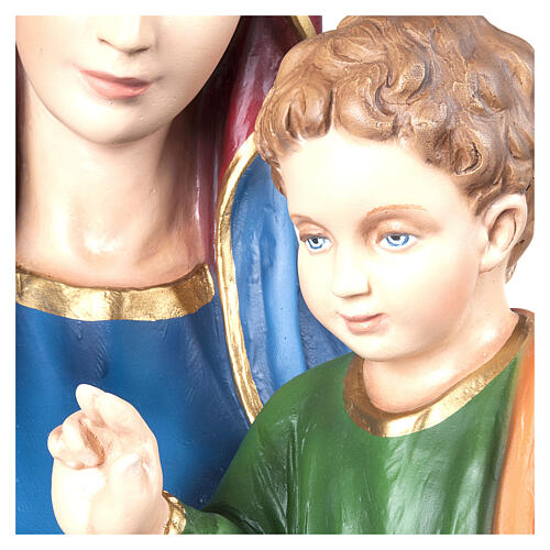 Statue Vierge de la consolation marbre 130cm peinte 4