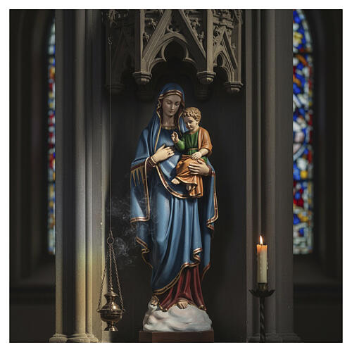 Madonna Consolata 130 cm marmo sintetico colorato 2