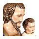 Heiliger Josef mit Christkind 80cm Kunstmarmor Hand gemalt s5