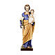 Saint Joseph with Baby Jesus statue, 80cm in painted composite marble s1