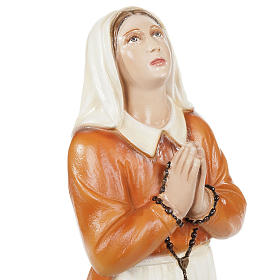 Saint Bernadette statue, 35cm in painted composite marble