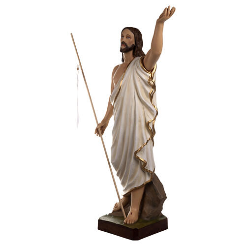 Statue Christ Ressuscité marbre 85cm peinte 6
