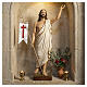 Statue Christ Ressuscité marbre 85cm peinte s5