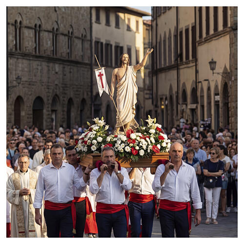 Cristo Risorto 85 cm polvere di marmo dipinto 2