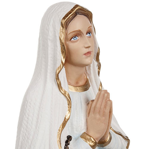 Our Lady of Lourdes statue, 50cm in painted reconstituted marble 3