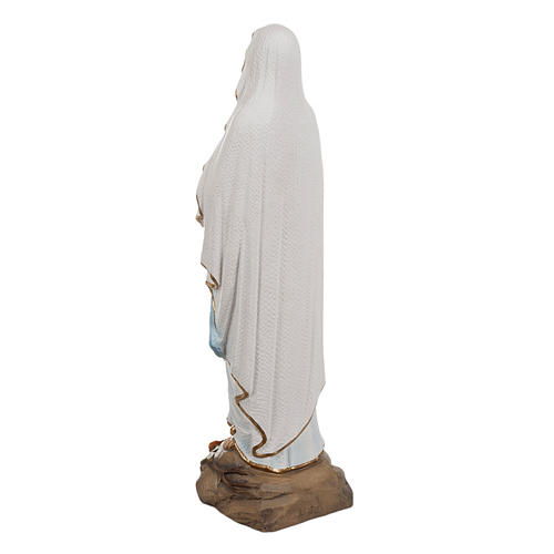 Our Lady of Lourdes statue, 50cm in painted reconstituted marble 7