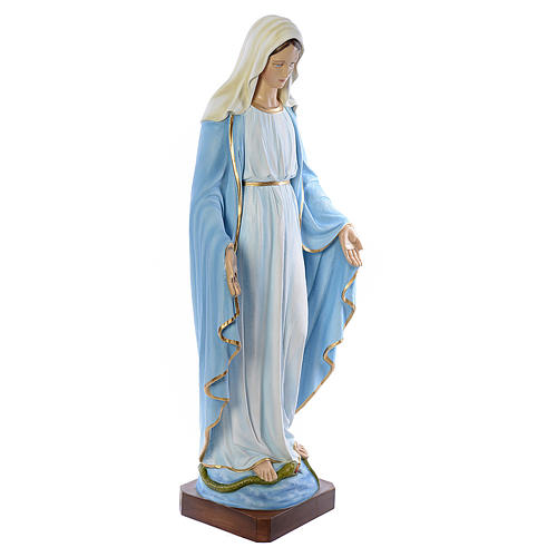 Virgen Inmaculada 130 cm mármol sintético pintado 4