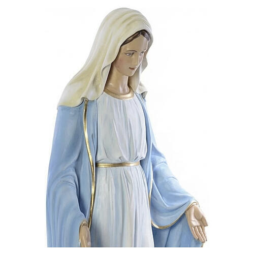 Immaculate Virgin Mary statue, 130cm in painted reconstituted marble 5