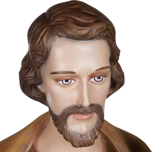 Saint Joseph with Baby Jesus statue, 100cm in painted composite marble 4