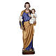 Saint Joseph with Baby Jesus statue, 100cm in painted composite marble s1