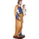 Saint Joseph with Baby Jesus statue, 100cm in painted composite marble s7