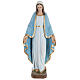 Estatua de la Virgen Milagrosa con capa azul 60 cm polvo de mármol pintado s1