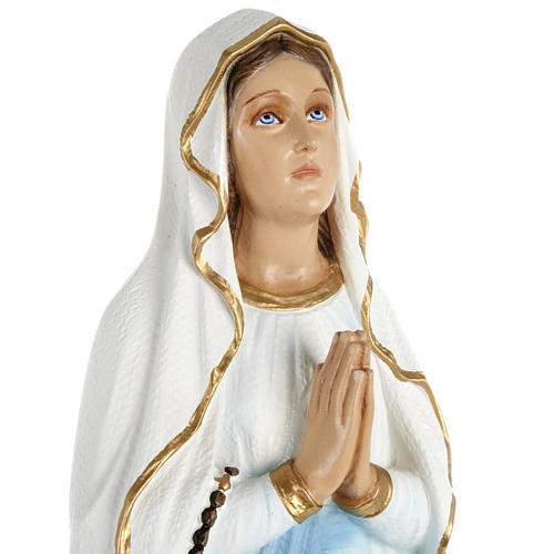 Statua Madonna Lourdes 70 cm polvere di marmo dipinta 2