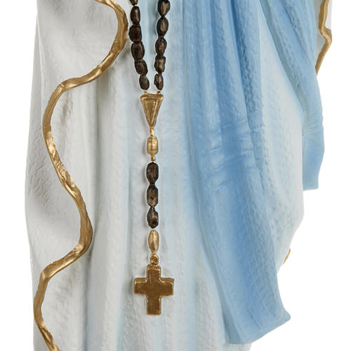 Statua Madonna Lourdes 70 cm polvere di marmo dipinta 3