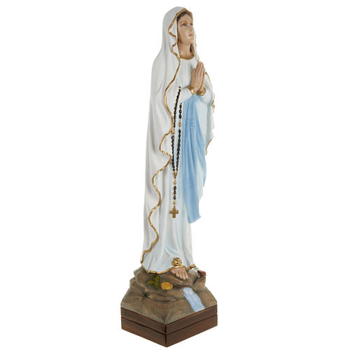 Statua Madonna Lourdes 70 cm polvere di marmo dipinta 5