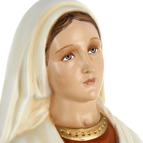 Saint Bernadette statue, 63cm in painted reconstituted marble