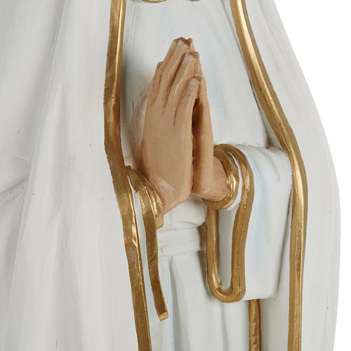 Statue Gottesmutter von Fatima 60cm Kunstmarmor Hand gemalt 6