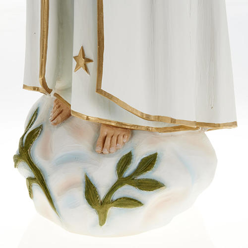 Our Lady of Fatima statue, 60cm in painted reconstituted marble 3