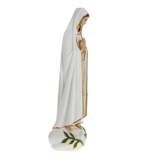 Our Lady of Fatima statue, painted composite marble 23.5 inc 4