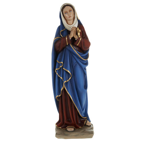 Our Lady of Sorrows statue with joined hands, 80cm in painted re 1