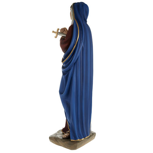 Our Lady of Sorrows statue with joined hands, 80cm in painted reconstituted marble 6