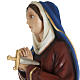 Our Lady of Sorrows statue with joined hands, 80cm in painted reconstituted marble s3