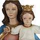 Gottesmutter Königin mit Kind 80cm Kunstmarmor Hand gemalt s2