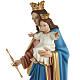 Statue Marie reine et enfant marbre 80cm peinte s4