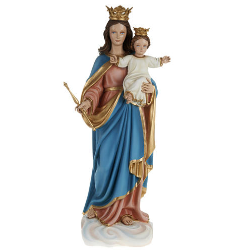 Figura Maryja Królowa z Dzieciątkiem 80 cm marmur syntetyczny ko 1