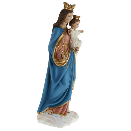 Mary Queen of Heaven statue with Baby Jesus, 80cm in painted reconstituted marble 7