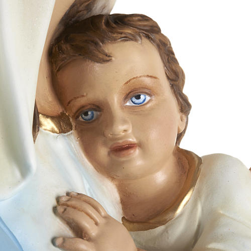 Gottesmutter mit Christkind 80cm Kunstmarmor 4