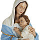Virgin Mary with Baby statue, 80cm in painted reconstituted marb s2