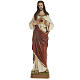 Sacred Heart of Jesus statue, 80cm in painted reconstituted marb s1