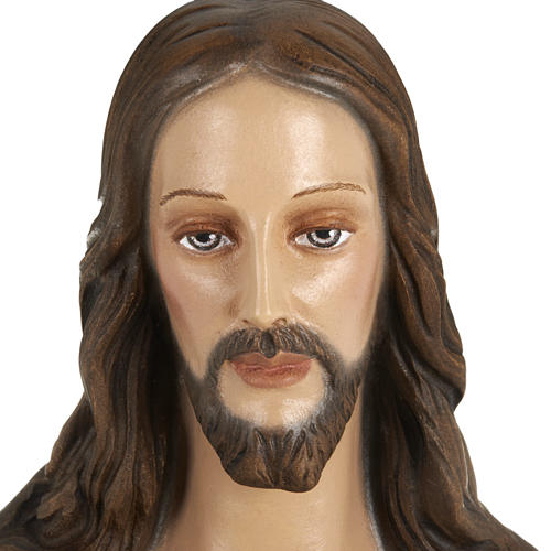 Imagen Sagrado Corazón de Jesús 80 cm polvo de mármol pintado 6