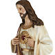 Sacré Coeur de Jésus marbre 80cm peint s4