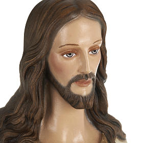 Statua Sacro cuore di Gesù 80 cm polvere di marmo dipinto