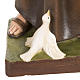 Saint Francis with doves statue, 80cm in painted reconstituted marble s2