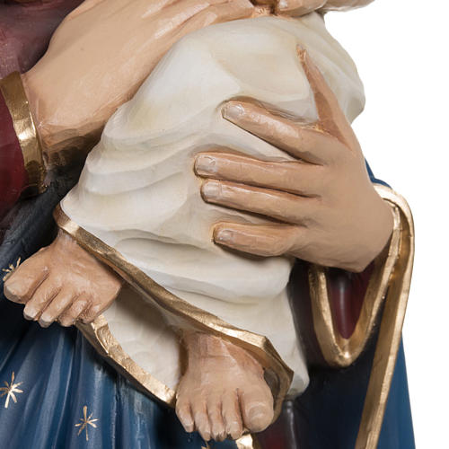 Gottesmutter mit Christkind roten Kleid 85cm Kunstmarmor 5