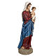 Virgen con Niño con manto azul y rojo 85 cm mármol sintético pintado s7