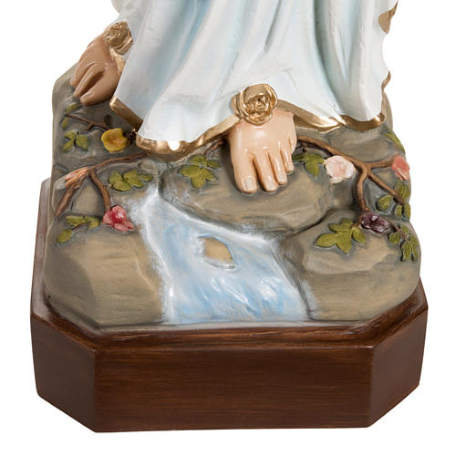 Our Lady of Lourdes statue, 130cm in painted reconstituted marble 2