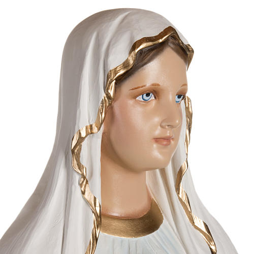 Our Lady of Lourdes statue, 130cm in painted reconstituted marble 5