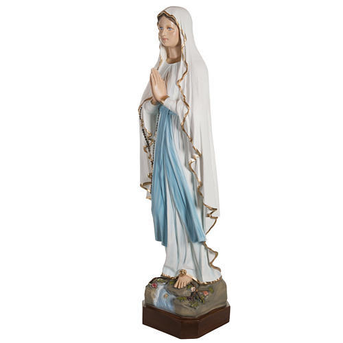 Our Lady of Lourdes statue, 130cm in painted reconstituted marble 6
