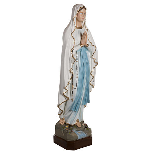 Our Lady of Lourdes statue, 130cm in painted composite marble 3