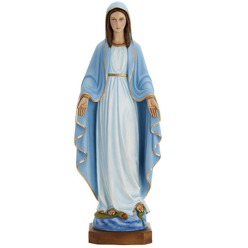 Imagen de la Virgen Milagrosa 80 cm mármol sintético pintado 1