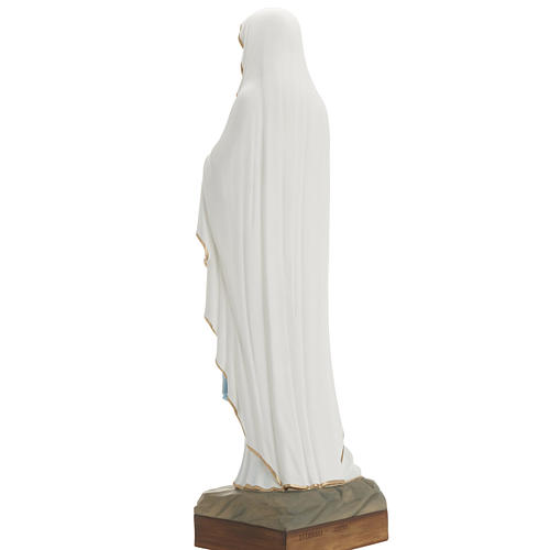 Our Lady of Lourdes statue, 85cm in painted reconstituted marble 7