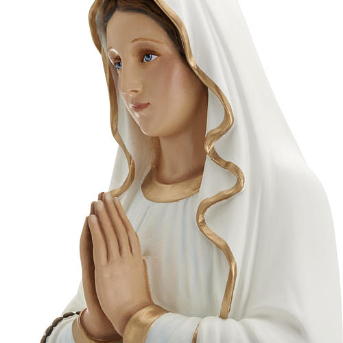 Nossa Senhora Lourdes mármore sintético pintado 85 cm 6