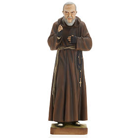 Padre Pio of Petralcina statue, 60cm in painted reconstituted ma