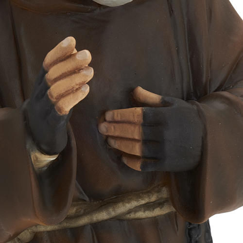 Padre Pio of Petralcina statue, 60cm in painted reconstituted ma 5