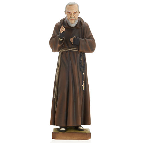Padre Pio of Petralcina statue, 60cm in painted composite marble 1